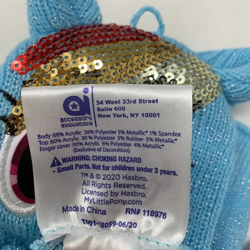 Girls' Blue My Little Pony Fingerless Mitten One‎ Size